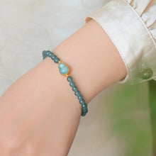 Natural Jade Bracelet Hulu Silver Jadeite Bracelet