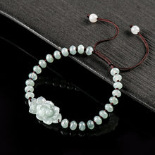 Natural Jade Bracelet Lotus Jadeite Bracelet