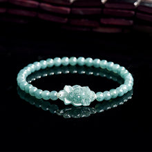 Natural Jade Bracelet Lotus Jadeite Bracelet