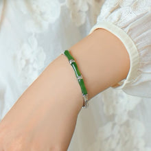 Natural Jade Bracelet Nephrite Silver Bracelet
