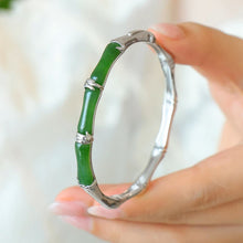 Natural Jade Bracelet Nephrite Silver Bracelet