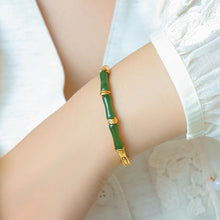Natural Jade Bracelet Nephrite Silver Bracelet