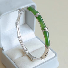 Natural Jade Bracelet Nephrite Silver Bracelet