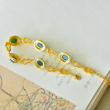 Natural Jade Bracelet Nephrite Silver Bracelet