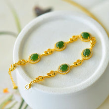 Natural Jade Bracelet Nephrite Silver Bracelet