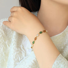 Natural Jade Bracelet Nephrite Silver Bracelet