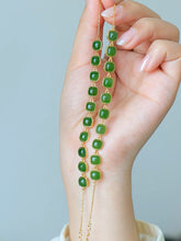 Natural Jade Bracelet Nephrite Silver Bracelet
