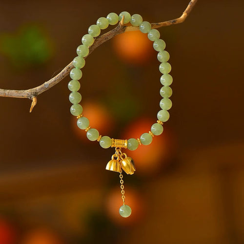 Natural Jade Bracelet Nephrite Silver Bracelet