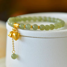 Natural Jade Bracelet Nephrite Silver Bracelet