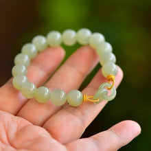 Natural Jade Bracelet Nephrite Silver Bracelet