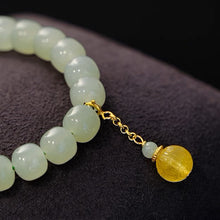 Natural Jade Bracelet Nephrite Silver Bracelet