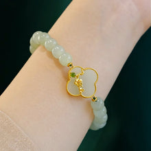 Natural Jade Bracelet Nephrite Silver Bracelet