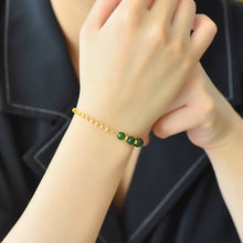 Natural Jade Bracelet Nephrite Silver Bracelet