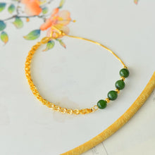 Natural Jade Bracelet Nephrite Silver Bracelet