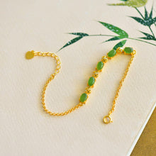 Natural Jade Bracelet Nephrite Silver Bracelet