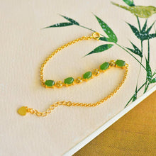 Natural Jade Bracelet Nephrite Silver Bracelet
