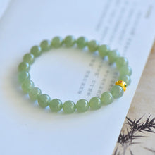 Natural Jade Bracelet Nephrite Silver Bracelet