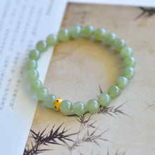 Natural Jade Bracelet Nephrite Silver Bracelet