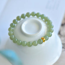 Natural Jade Bracelet Nephrite Silver Bracelet