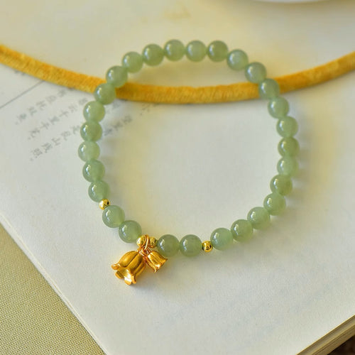 Natural Jade Bracelet Nephrite Silver Bracelet TUBT360