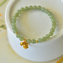 Natural Jade Bracelet Nephrite Silver Bracelet TUBT360