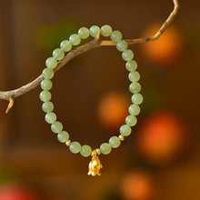 Natural Jade Bracelet Nephrite Silver Bracelet TUBT360