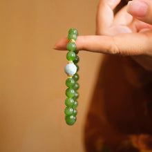 Natural Jade Bracelet Nephrite Silver Bracelet