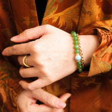 Natural Jade Bracelet Nephrite Silver Bracelet
