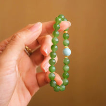 Natural Jade Bracelet Nephrite Silver Bracelet