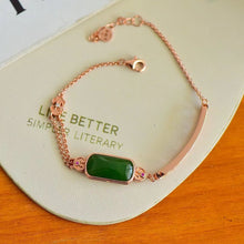 Natural Jade Bracelet Nephrite Silver Bracelet