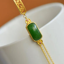 Natural Jade Bracelet Nephrite Silver Bracelet