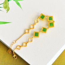 Natural Jade Bracelet Nephrite Silver Bracelet