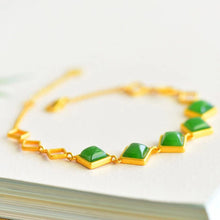Natural Jade Bracelet Nephrite Silver Bracelet