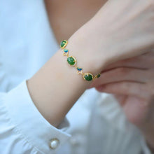Natural Jade Bracelet Nephrite Silver Butterfly Bracelet