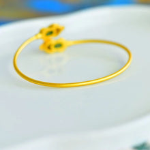Natural Jade Bracelet Nephrite Silver Pixiu Bracelet