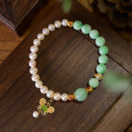 Natural Jade Bracelet Pearl Jadeite Bracelet
