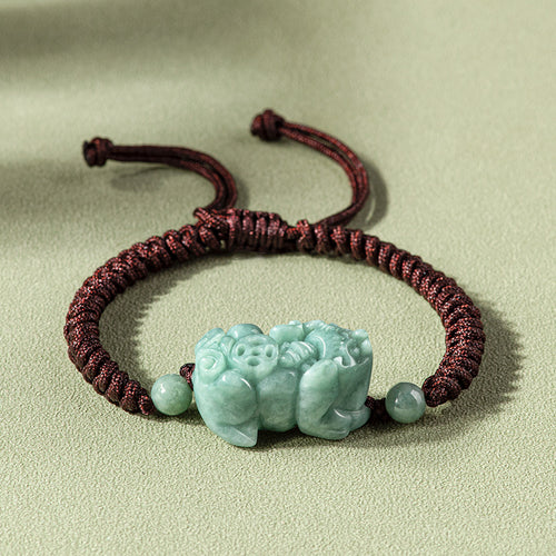 Natural Jade Bracelet Pixiu Jadeite Bracelet
