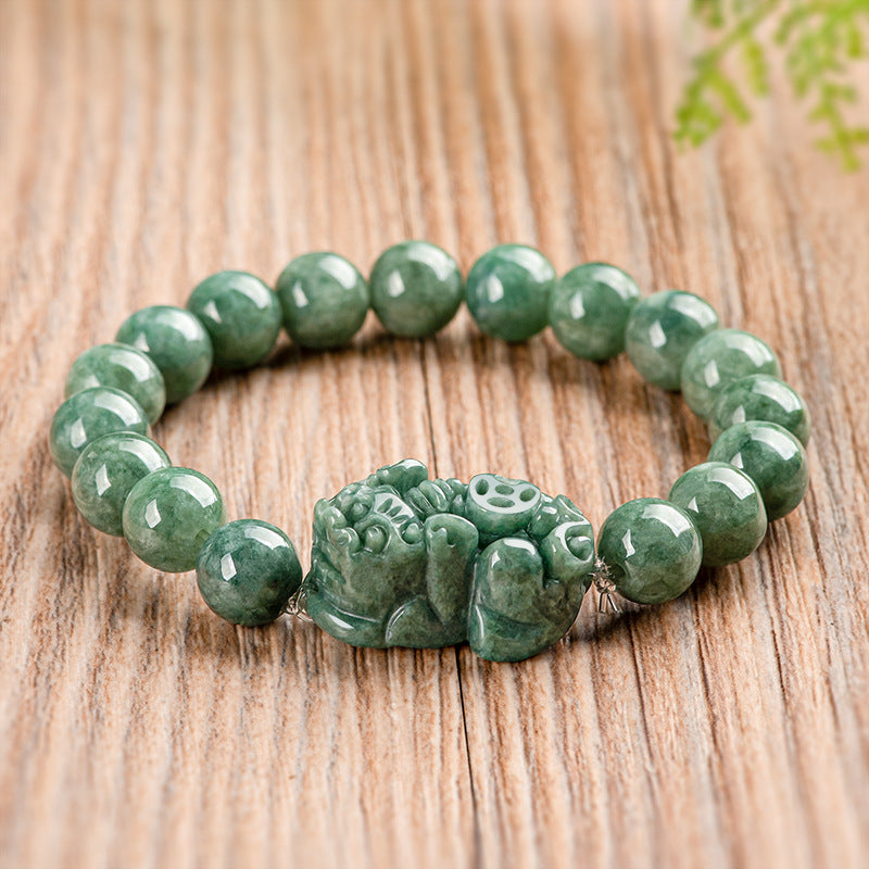 Natural Jade Bracelet Pixiu Jadeite Bracelet