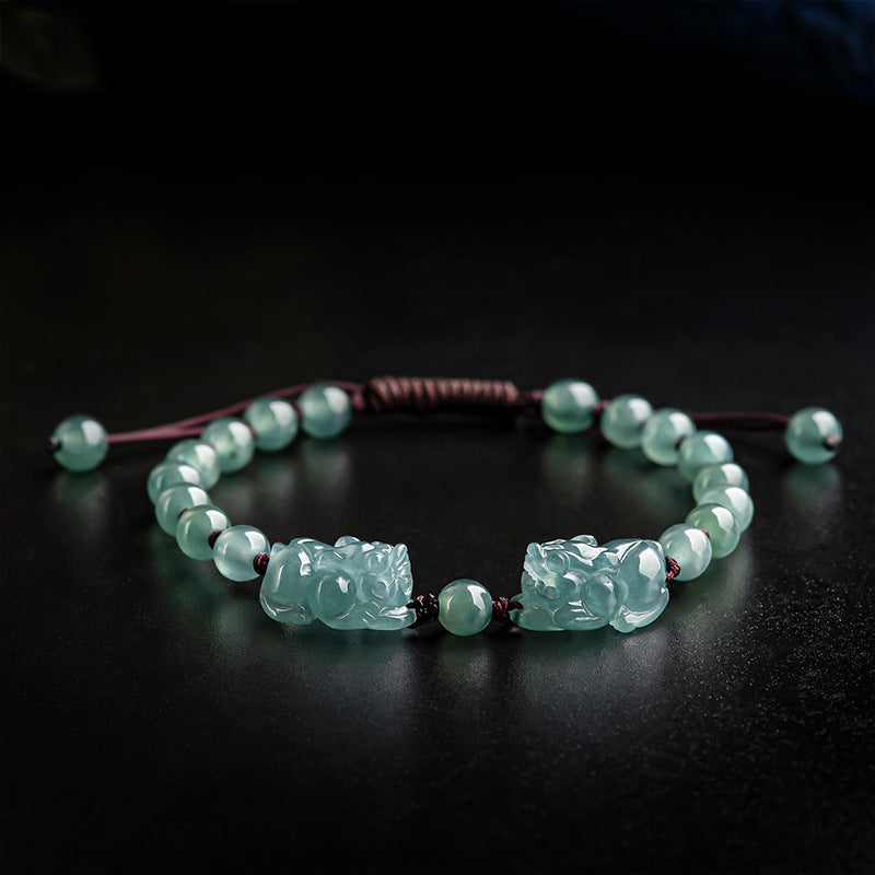Natural Jade Bracelet Pixiu Jadeite Bracelet