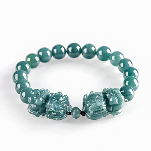 Natural Jade Bracelet Pixiu Jadeite Bracelet