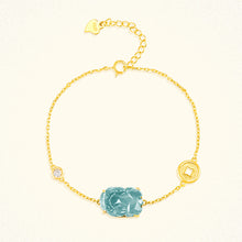 Natural Jade Bracelet Pixiu Silver Jadeite Bracelet