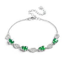 Natural Jade Bracelet Silver Hulu Jadeite Bracelet