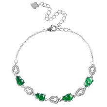 Natural Jade Bracelet Silver Hulu Jadeite Bracelet