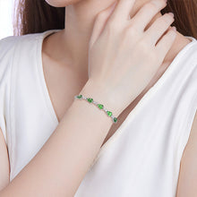 Natural Jade Bracelet Silver Hulu Jadeite Bracelet