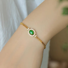 Natural Jade Bracelet Silver Jadeite Bracelet