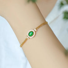 Natural Jade Bracelet Silver Jadeite Bracelet