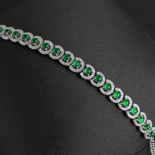Natural Jade Bracelet Silver Jadeite Bracelet