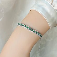 Natural Jade Bracelet Silver Jadeite Bracelet