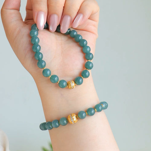 Natural Jade Bracelet Silver Jadeite Bracelet