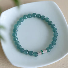 Natural Jade Bracelet Silver Jadeite Bracelet